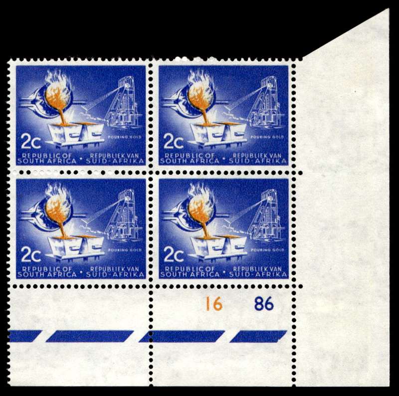 RSA 1961/05 Definitive Issue 2c Cyl. No 16 86 Wmk. CoA