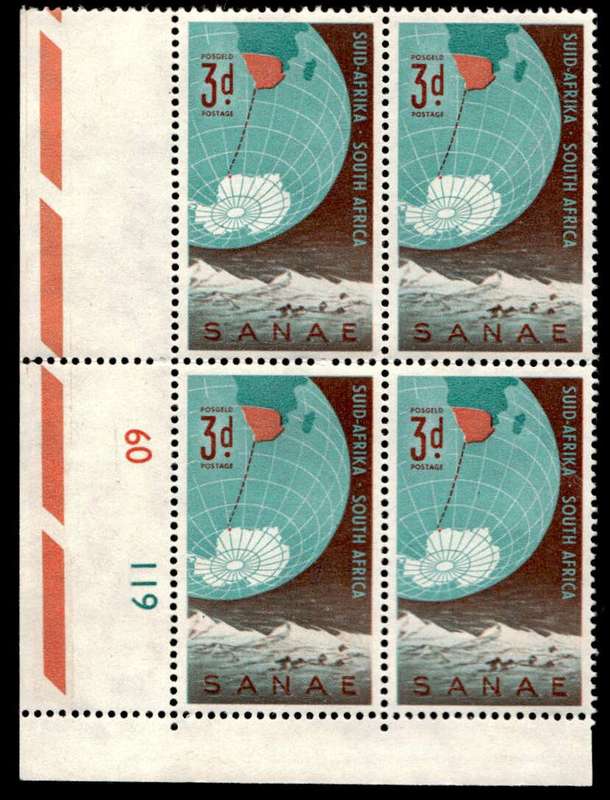 RSA 1959/11/16 Antarctic Expedition 3d Cyl No 60 119 Wmk CoA
