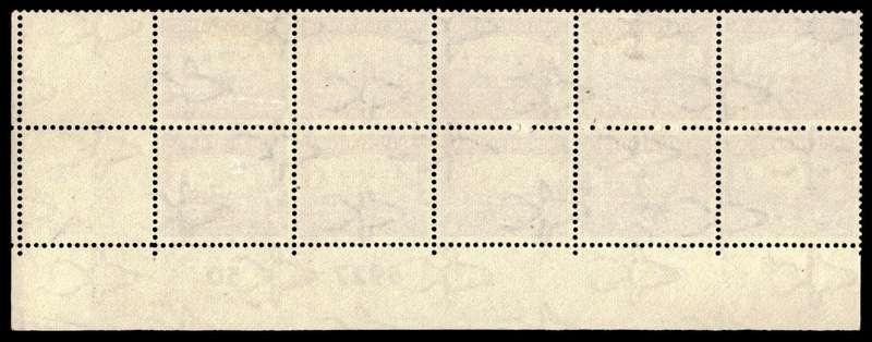 RSA 1950/04 Union Buildings 2d Cyl. No 6927 50 Wmk Springbok Head *10 Stamps