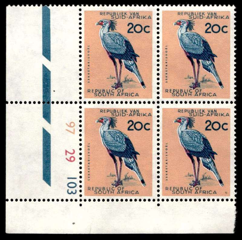 RSA 1961/05 Definitive Issue 20c Cyl. No 97 29 103 Wmk. CoA