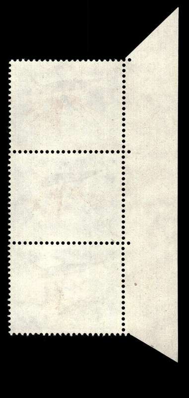 RSA 1961/05 Definitive Issue R1 Cyl. No 1 12 117 Wmk. CoA 3 stamps *Print error
