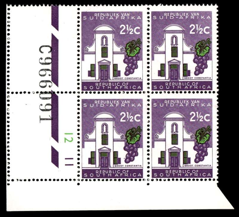 RSA 1963/10 Definitive Issue 2½c Cyl. No 12 11C *Wmk R.S.A.