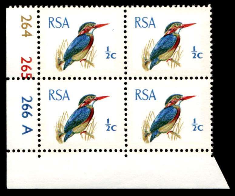 RSA 1970/01 Definitive Issue ½c Cyl. No 264 265 266A  Wmk R.S.A t-b (H5)