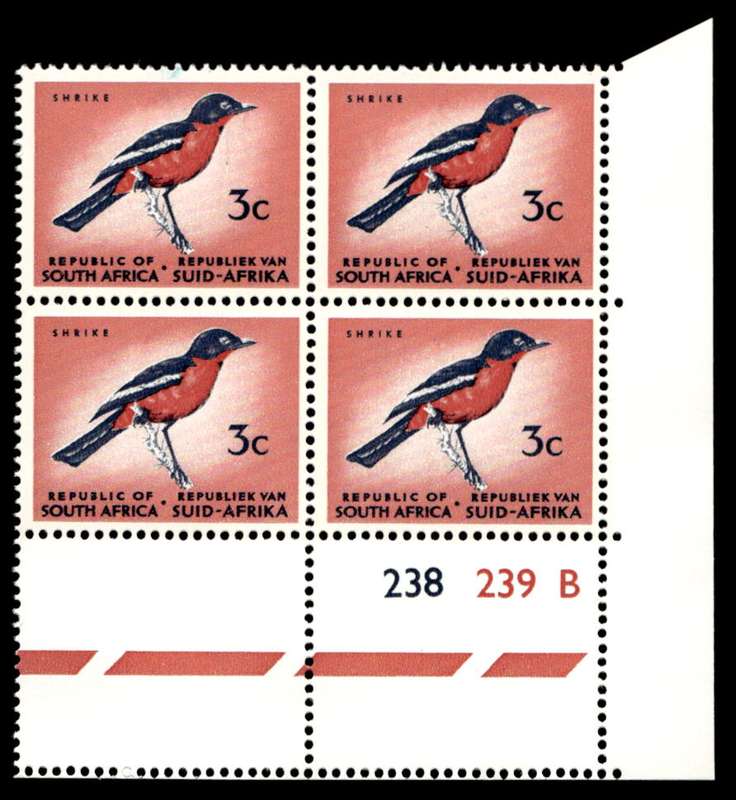 RSA 1970/07 Definitive Issue 3c Cyl. No 238 239B (H3)