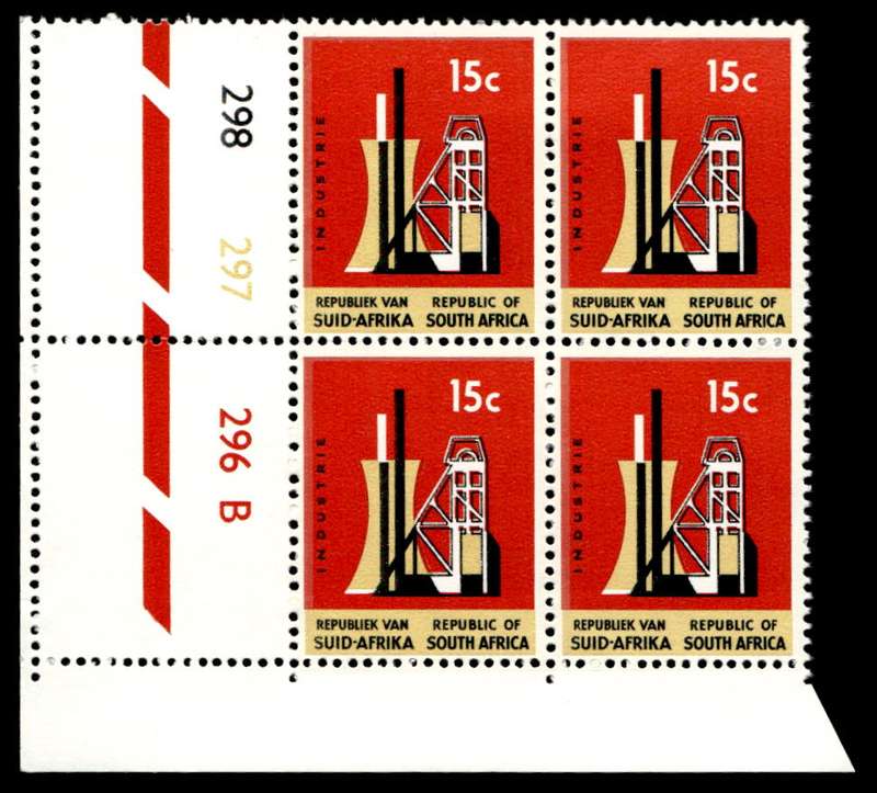 RSA 1970/01 Definitive Issue 15c Cyl. No 298 297 296B  (H3)