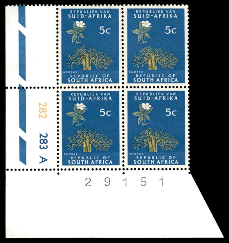 RSA 1970/06 Definitive Issue 5c Cyl. No 282 283A (H3)