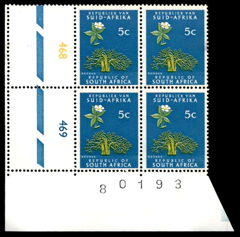 RSA 1972/05 Definitive Issue 5c Cyl. No 468 469