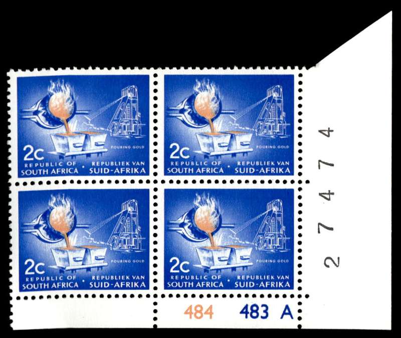 RSA 1972/11 Definitive Issue 2c Cyl. No 484 483A No Wmk