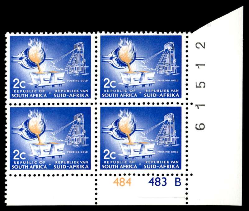 RSA 1972/11 Definitive Issue 2c Cyl. No 484 483B No Wmk