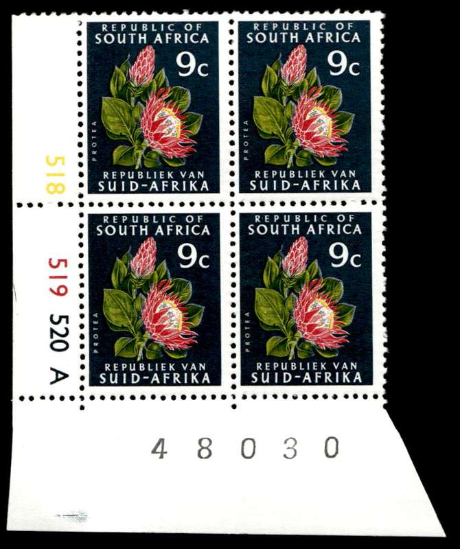 RSA 1973/06 Definitive Issue 9c Cyl. No 518 519 520A