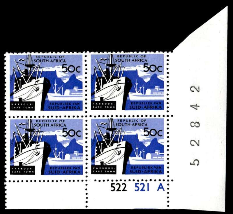 RSA 1973/07 Definitive Issue 50c Cyl. No 522 521A