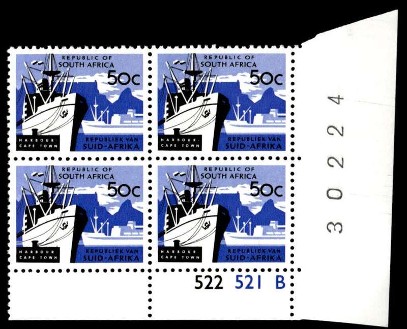 RSA 1973/07 Definitive Issue 50c Cyl. No 522 521B