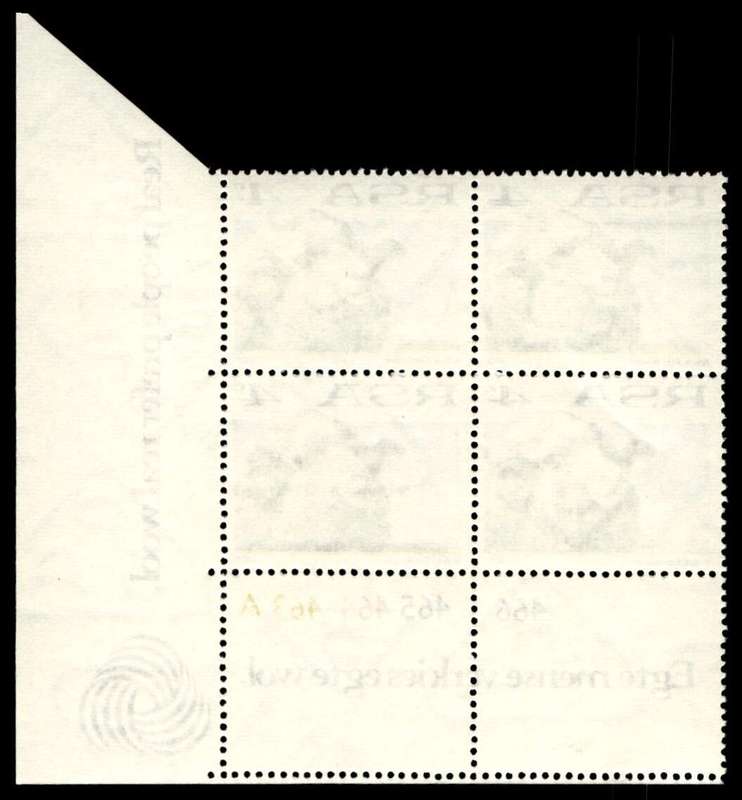 RSA 1972/05/15 Definitive Issue 4c Cyl. No 466 465 464 463A