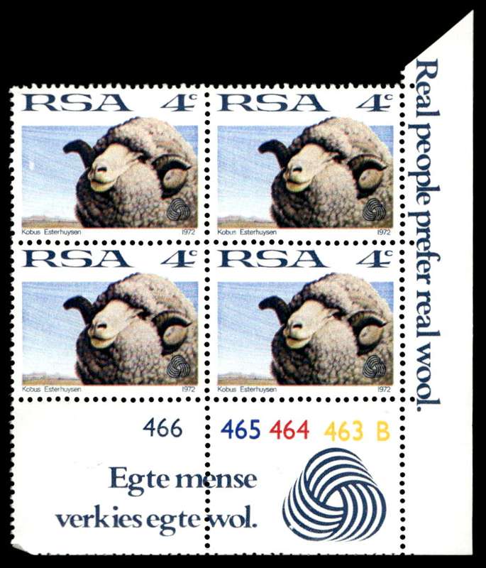 RSA 1972/05/15 Definitive Issue 4c Cyl. No 466 465 464 463B