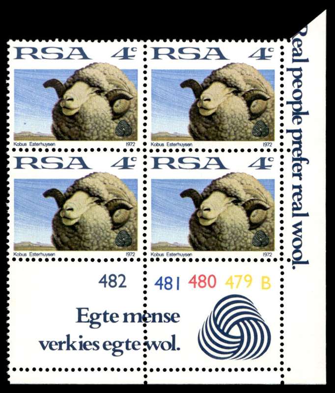 RSA 1972/05/15 Definitive Issue 4c Cyl. No 482 481 480 479B