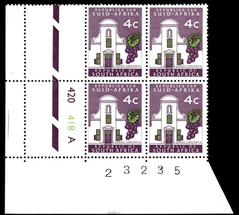 RSA 1972/10 Definitive Issue 4c Cyl. No 420 418A