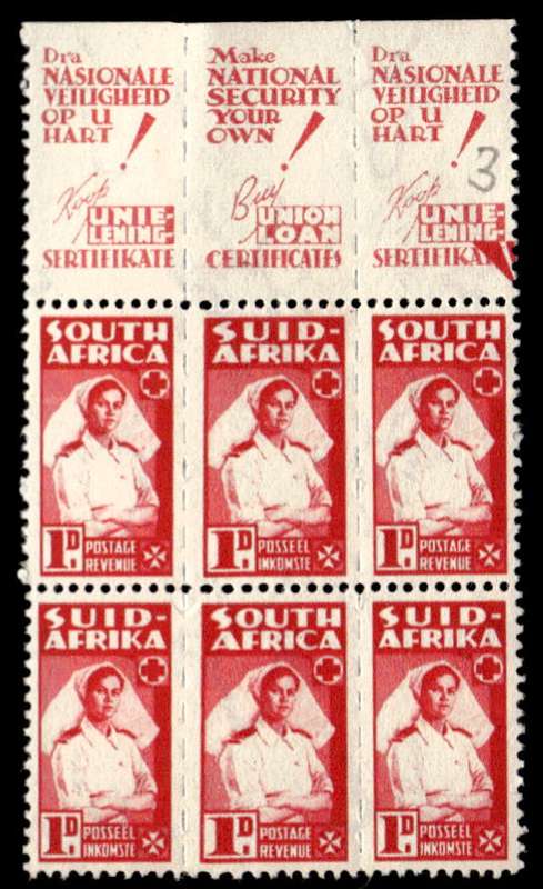 RSA 1943/01/05 South African War Effort Reduced 1d Wmk MSH