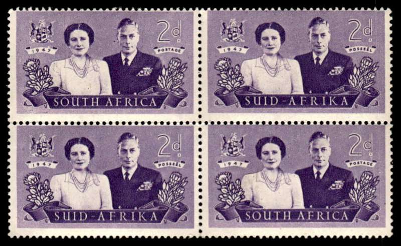 RSA 1947/02/17 Royal Visit 2d King George VI and Queen Elizabeth Wmk MSH