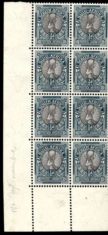 RSA 1947 Definitive Issue "Suid-Afrika" ½d Wmk MSH