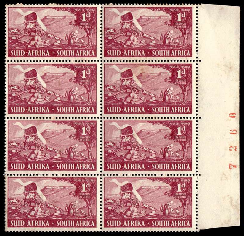 RSA 1949/12/01 Inauguration of Voortrekker Monument 1d Wagons Wmk MSH