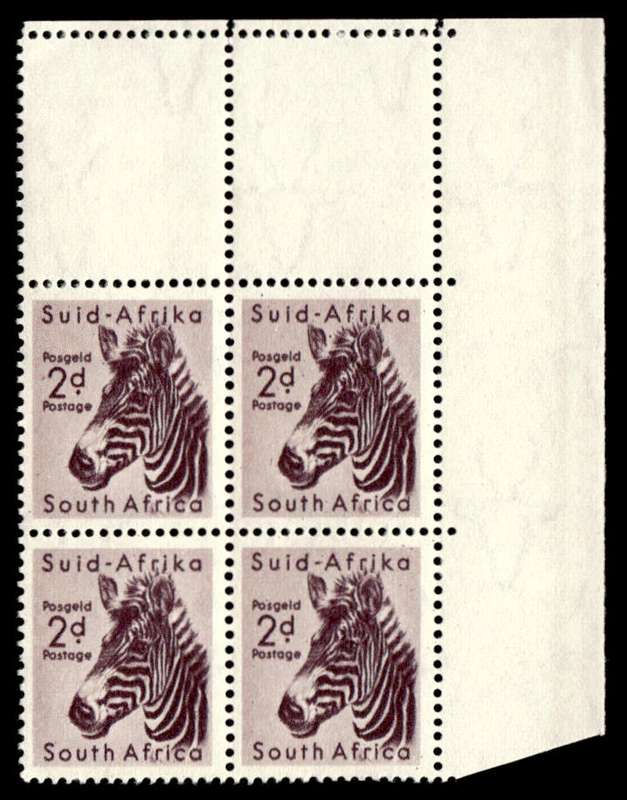 RSA 1954/10/14 Definitive issue 2d Mountain Zebra Wmk MSH