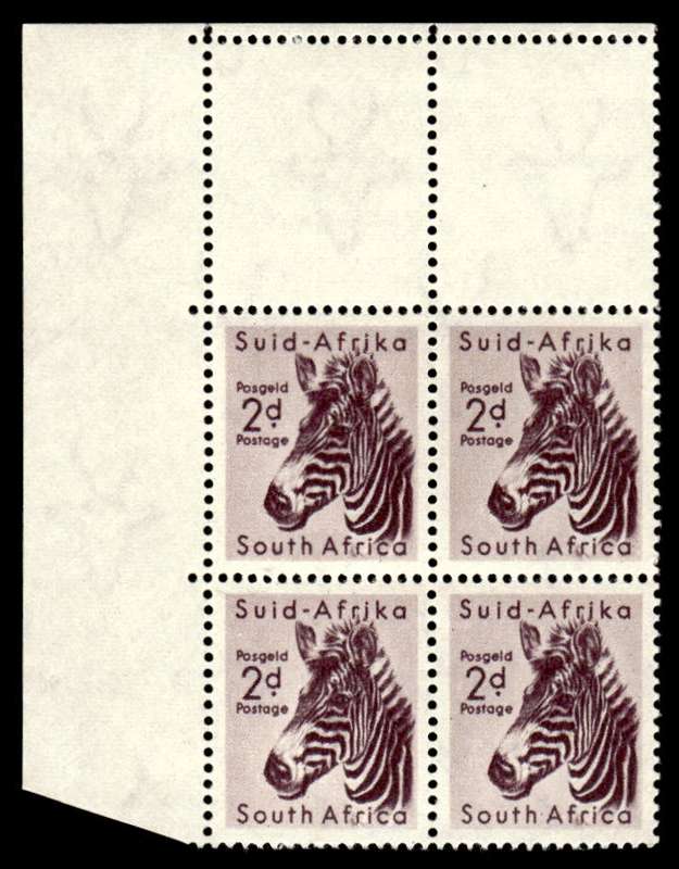 RSA 1954/10/14 Definitive issue 2d Mountain Zebra Wmk MSH