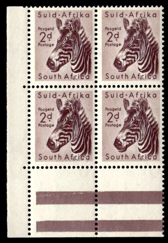 RSA 1954/10/14 Definitive issue 2d Mountain Zebra Wmk MSH