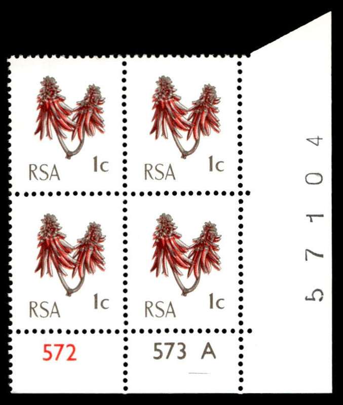 RSA 1974/01 Definitive issue 1c Cyl No. 572 573A