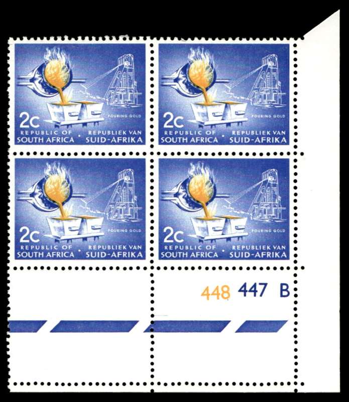 RSA 1972/03 Definitive Issue 2c Cyl. No 448 447B Wmk RSA
