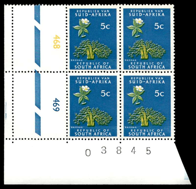RSA 1972/05 Definitive Issue 5c Cyl. No 468 469