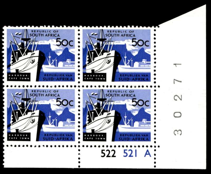RSA 1974/07/22 Definitive Issue 50c Cyl. No 522 521A