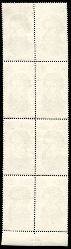 RSA 1967/10/31 450th Anniversary of Reformation 2½c *8 stamps Arrow block