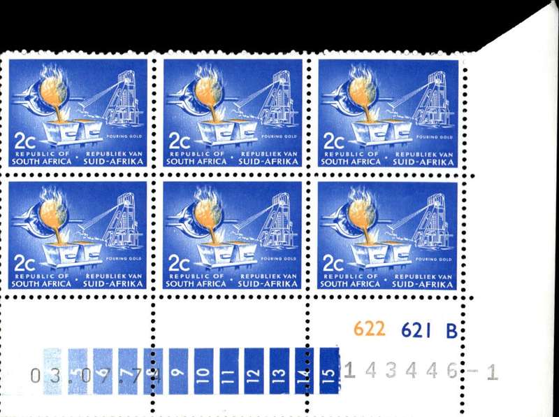 RSA 1974/07/03 Definitive Issue 2c Cyl. No 622 621B