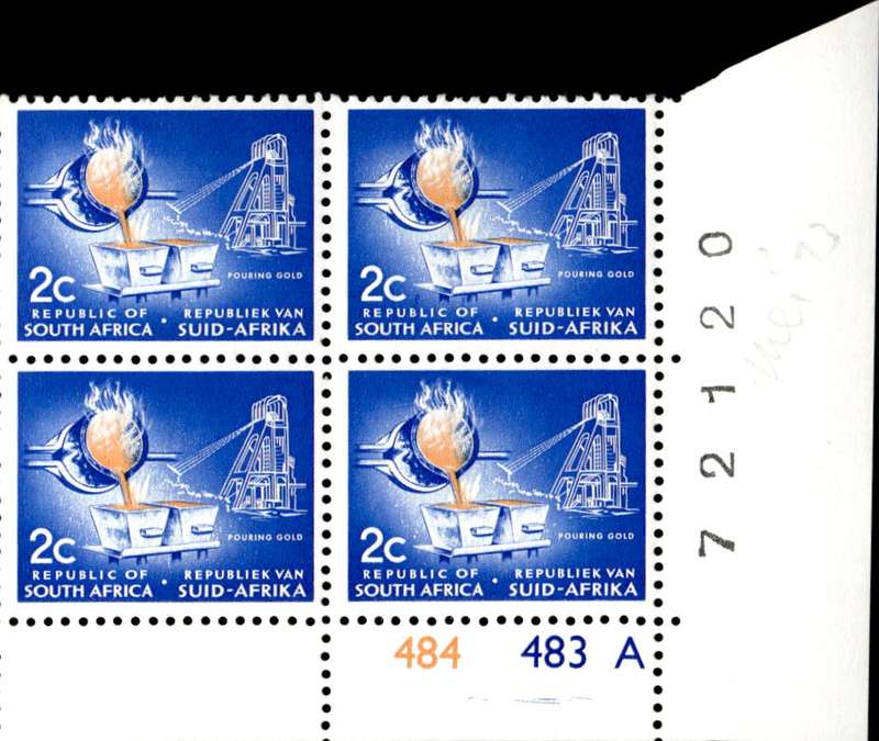 RSA 1972/11 Definitive Issue 2c Cyl. No 484 483A No Wmk