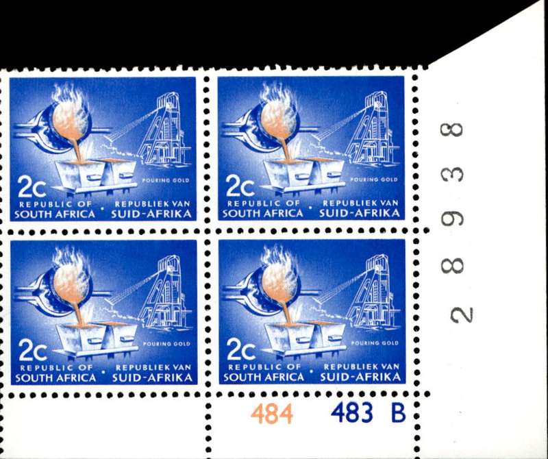 RSA 1972/11 Definitive Issue 2c Cyl. No 484 483B No Wmk