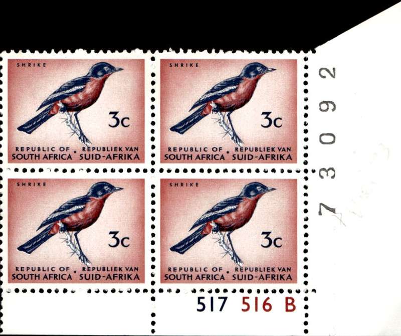 RSA 1973/05/08 Definitive Issue 3c Cyl. No 517 516B