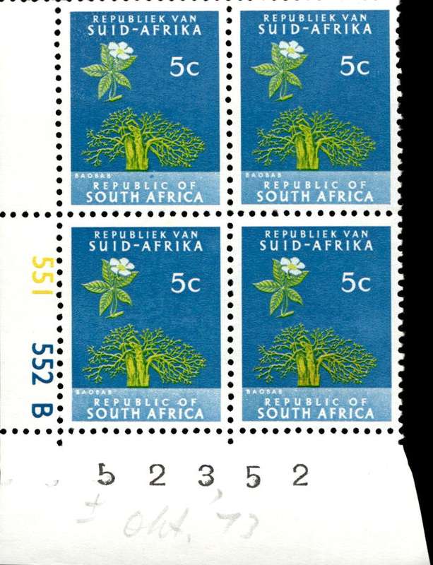 RSA 1973/10/04 Definitive Issue 5c Cyl. No 551 552B