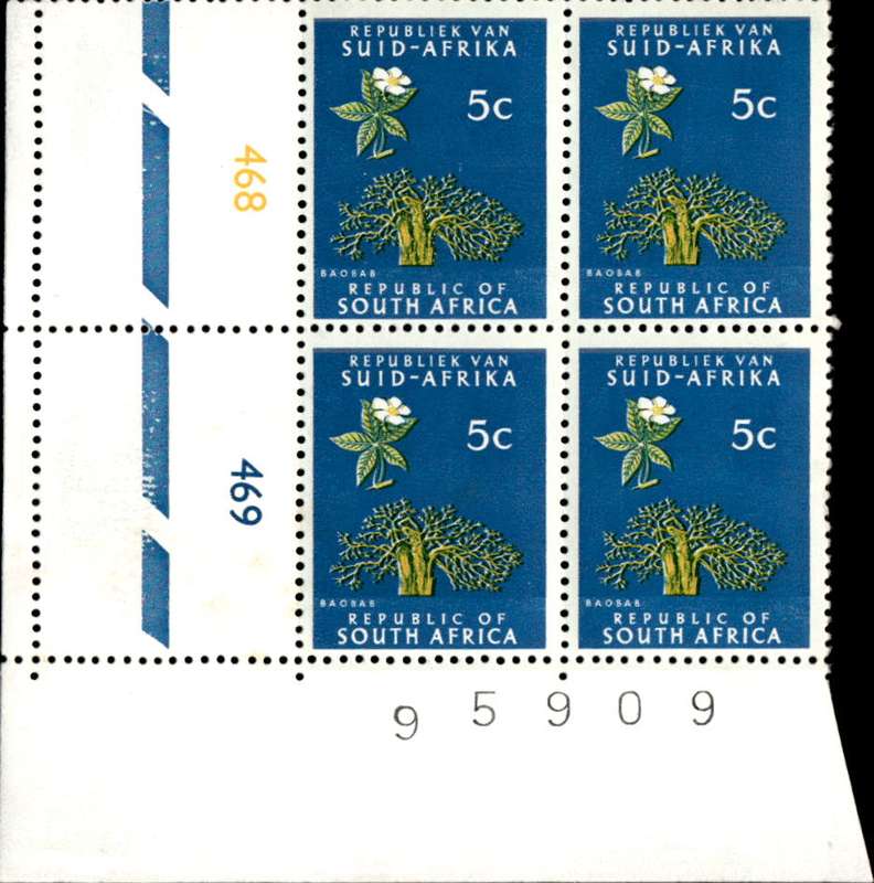 RSA 1972/05 Definitive Issue 5c Cyl. No 468 469