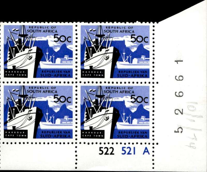 RSA 1974/07/22 Definitive Issue 50c Cyl. No 522 521A