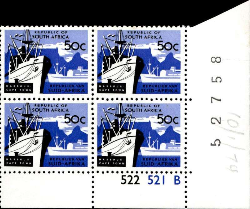 RSA 1974/07/22 Definitive Issue 50c Cyl. No 522 521B