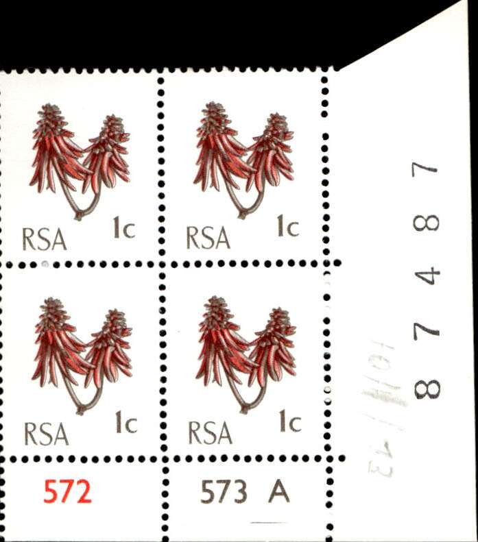 RSA 1969/01 New Design of 1c Cyl No 572 573A