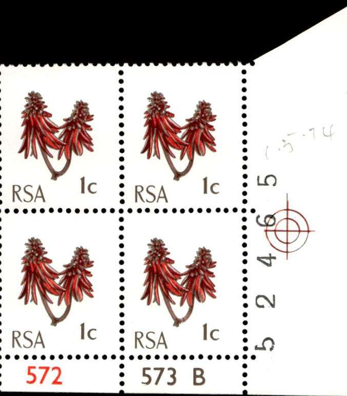 RSA 1969/01 New Design of 1c Cyl No 572 573B