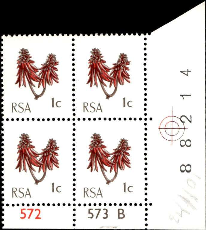 RSA 1969/01 New Design of 1c Cyl No 572 573B