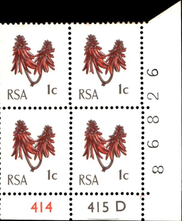 RSA 1969/01 New Design of 1c Cyl No 414 415D