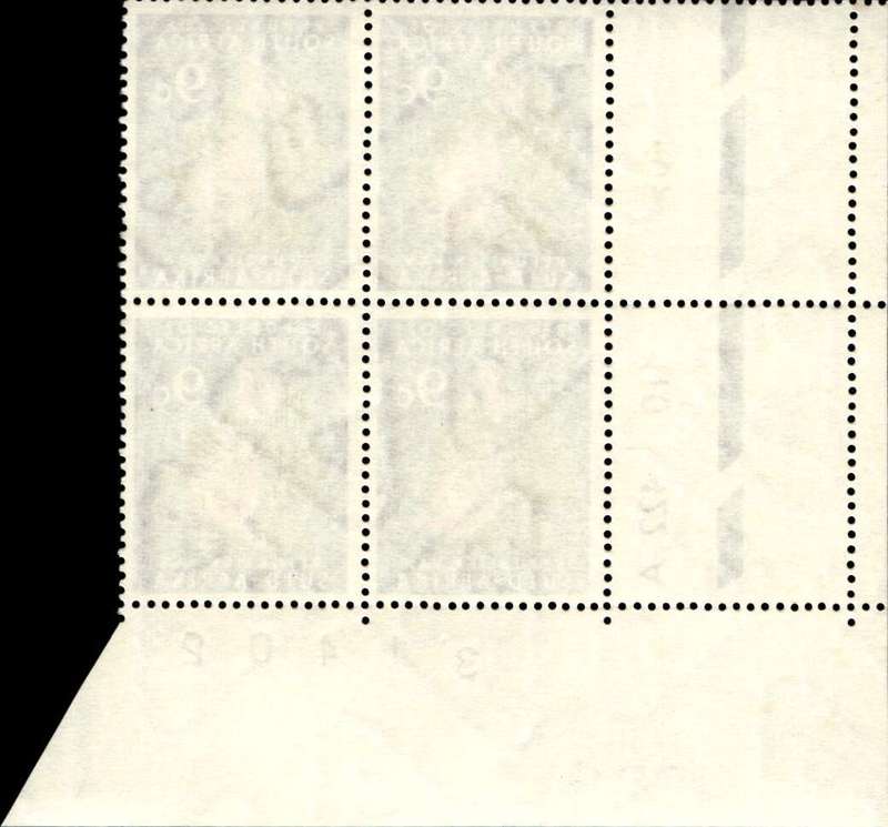 RSA 1972/03 Definitive issue 9c Cyl No 409 410 422A