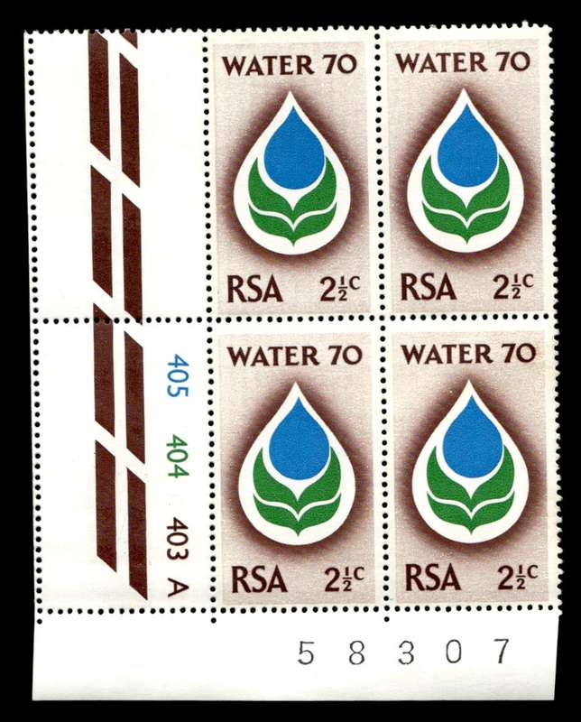 RSA 1970/02/14 Water 70 Campaign 2½c Cyl No 405 404 403A