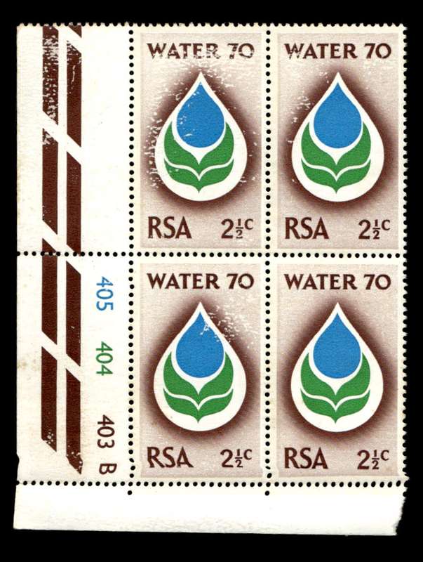 RSA 1970/02/14 Water 70 Campaign 2½c Cyl No 405 404 403B
