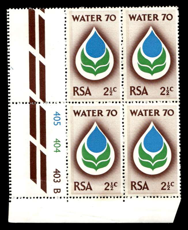 RSA 1970/02/14 Water 70 Campaign 2½c Cyl No 405 404 403B