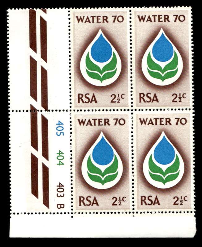 RSA 1970/02/14 Water 70 Campaign 2½c Cyl No 405 404 403B