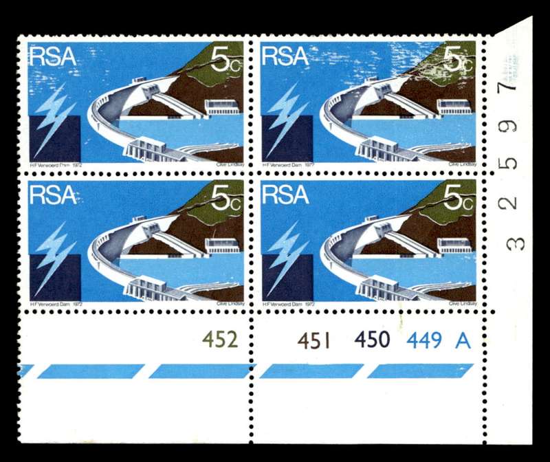 RSA 1972/03/04 Opening of Hendrik Verwoerd Dam 5c Cyl No 452 451 450 449A